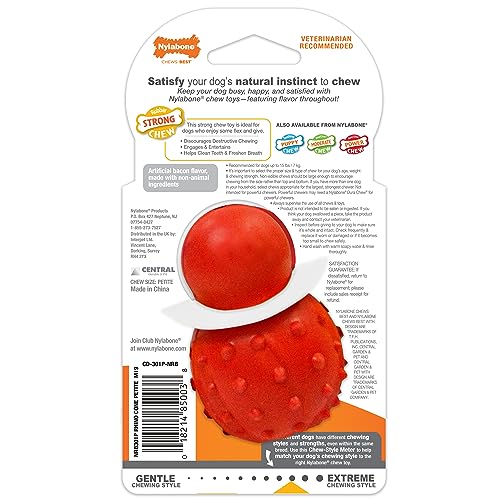 Juguete Mordedor Rellenable Nylabone Cono Strong para Perros X-Small Petite