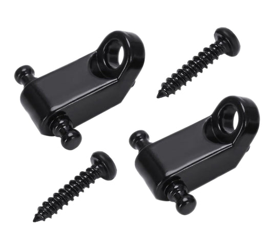 Guías para cuerdas de guitarra eléctrica, paquete de 2 unidades, color negro