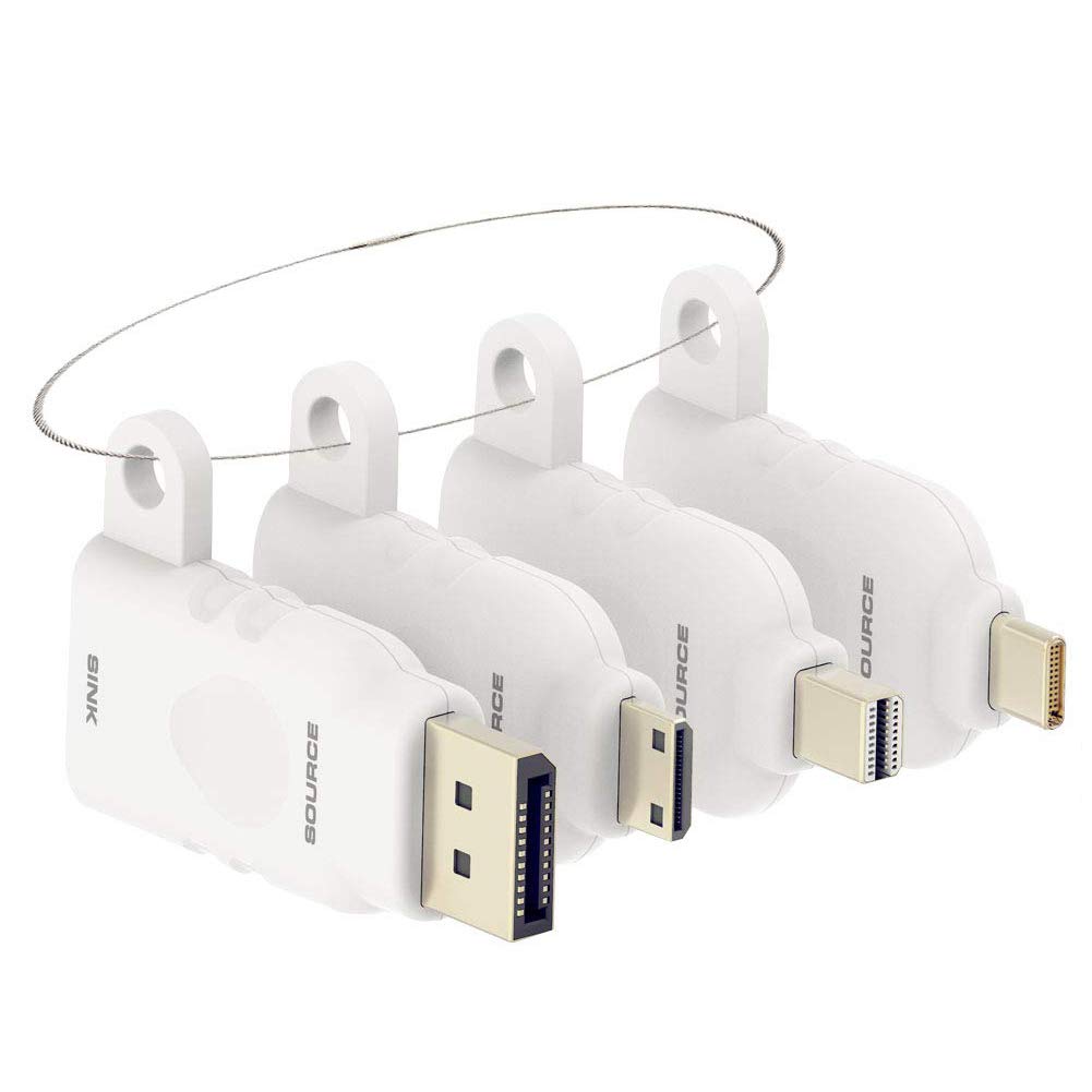 Kit Adaptador HDMI Universal con Anillo de Seguridad HDMI 4K USB C DisplayPort Mini DP HDMI Converter