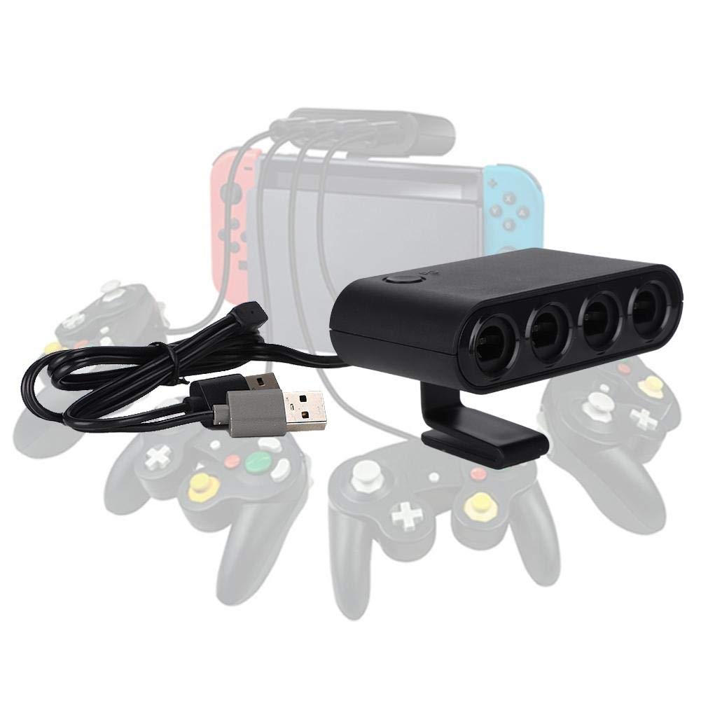 Zopsc 3 en 1 Adaptador Plug and Play de 4 Puertos para Controller Converter para NGC/Wiiu/PC/Switch