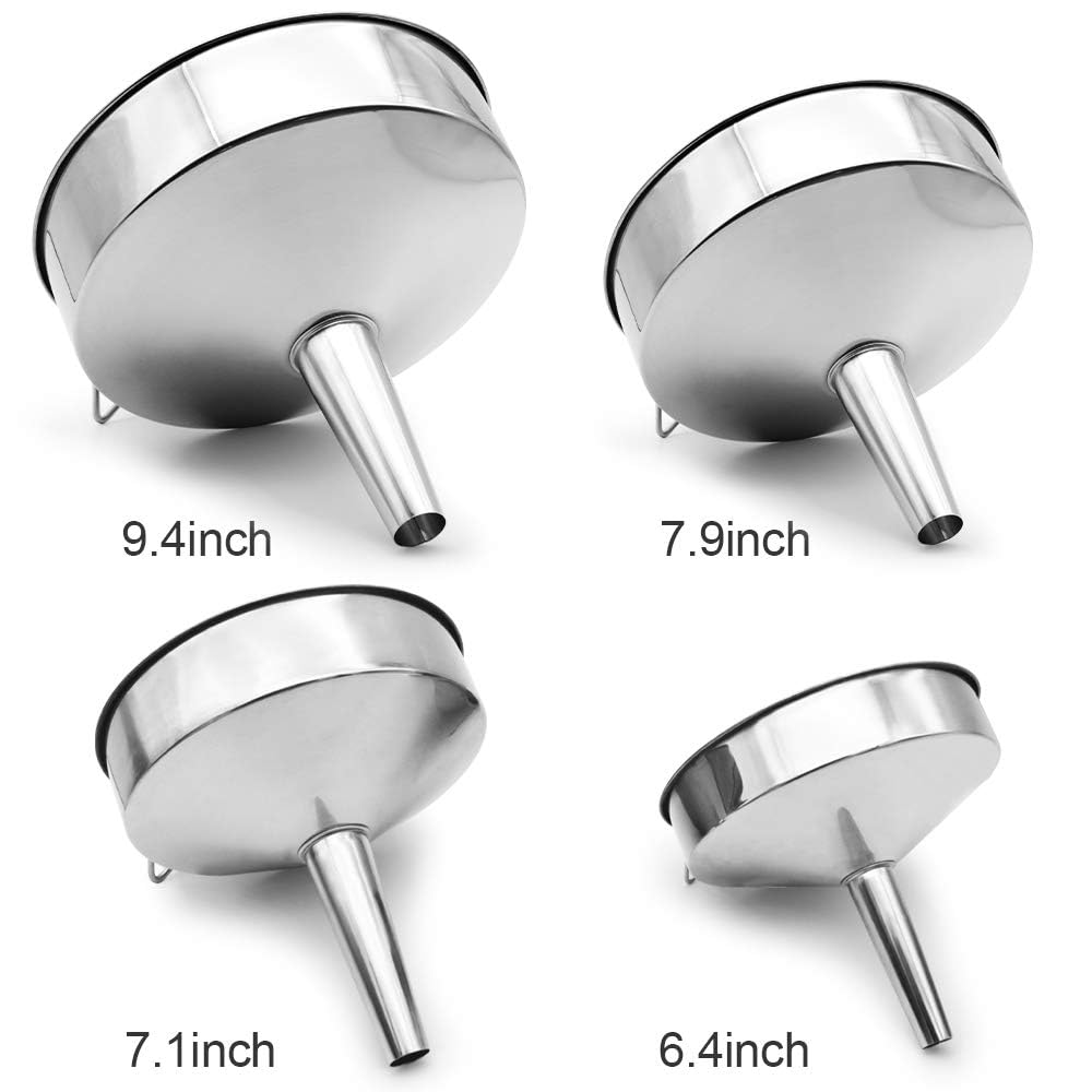Embudo de Acero Inoxidable con Colador Desmontable para Cocina de Grado Alimenticio