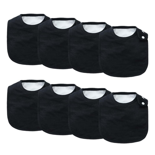 Paquete de Baberos LazyRhino Negro Ultra Suaves y Absorbentes para Niños y Niñas