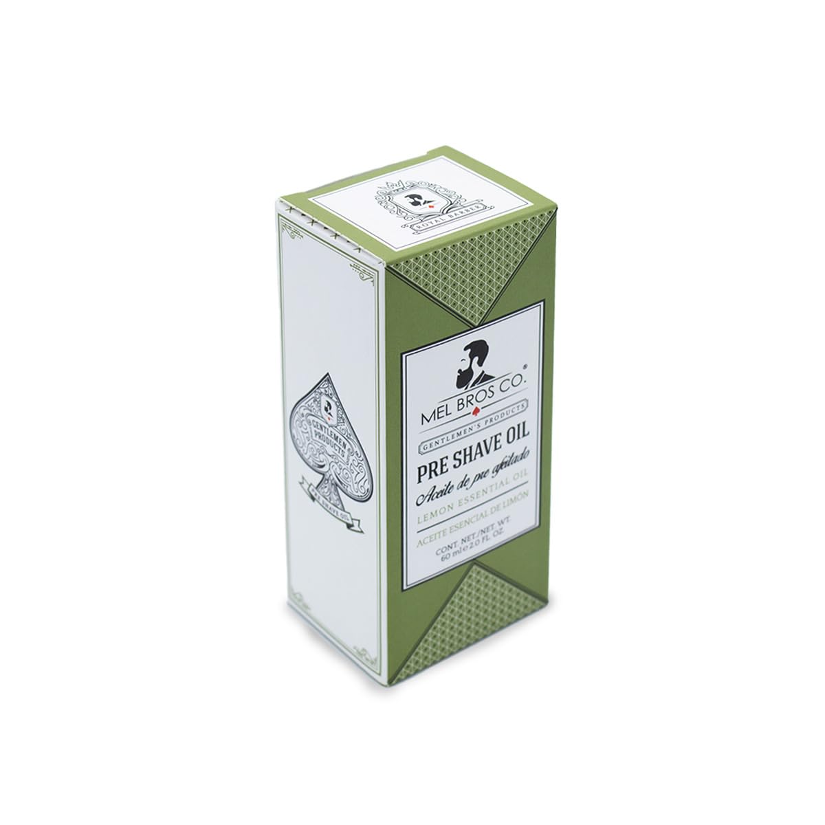 Mel Bros CO. - Royal BARBER, Pre Shave Oil - Aceite Pre Afeitado, Cítricos 2 OZ / 60 ML - Suaviza Vello, Abre Poros y Evita Irritación al Afeitar.
