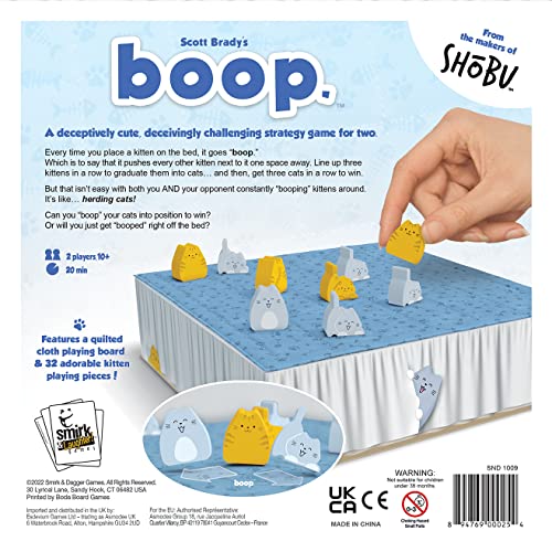 Juego de Mesa Smirk & Dagger Boop Estrategia Adorable 32 Piezas para 2 Jugadores a Partir de 10 Años
