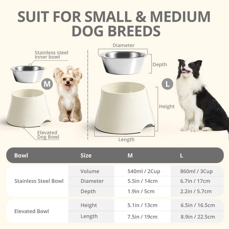 Comedero Elevado Yoken Acero Inoxidable Colorido Antideslizante para Perros Medianos/Pequeños