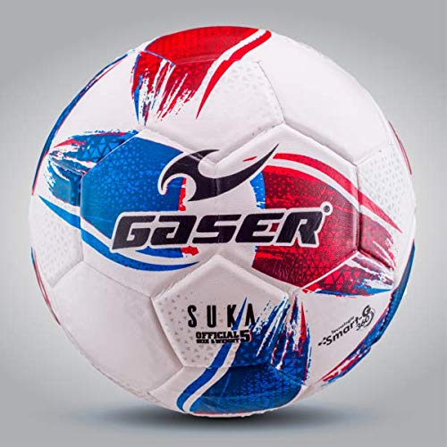Gaser Balón de Fútbol Suka Azul Verde #5 (Azul y Rojo, 5)