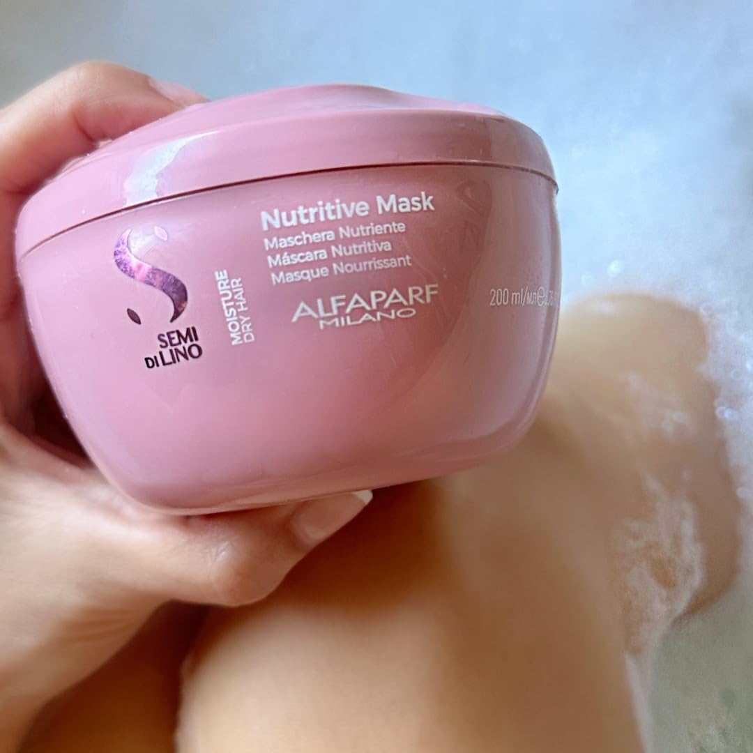 Máscara Nutritiva Alfaparf Milano Semi Di Lino para Cabello Seco Seguro en Cabello Tratado con Color