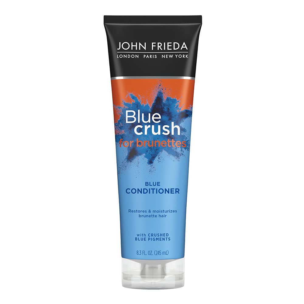 John Frieda Blue Crush para Castañas Acondicionador Azul |8.3 Onzas (245 mL) | Humectación para Cabello Castaño Teñido y Natural