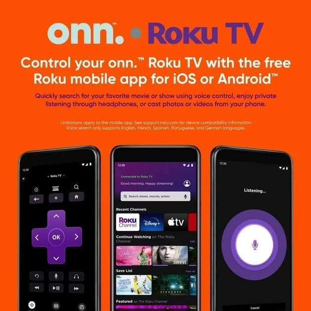 Televisor Smart TV ONN 4K UHD LED HDR10 WiFi 50 Pulgadas Funciona con Alexa y Asistente de Google para Pared Reacondicionado