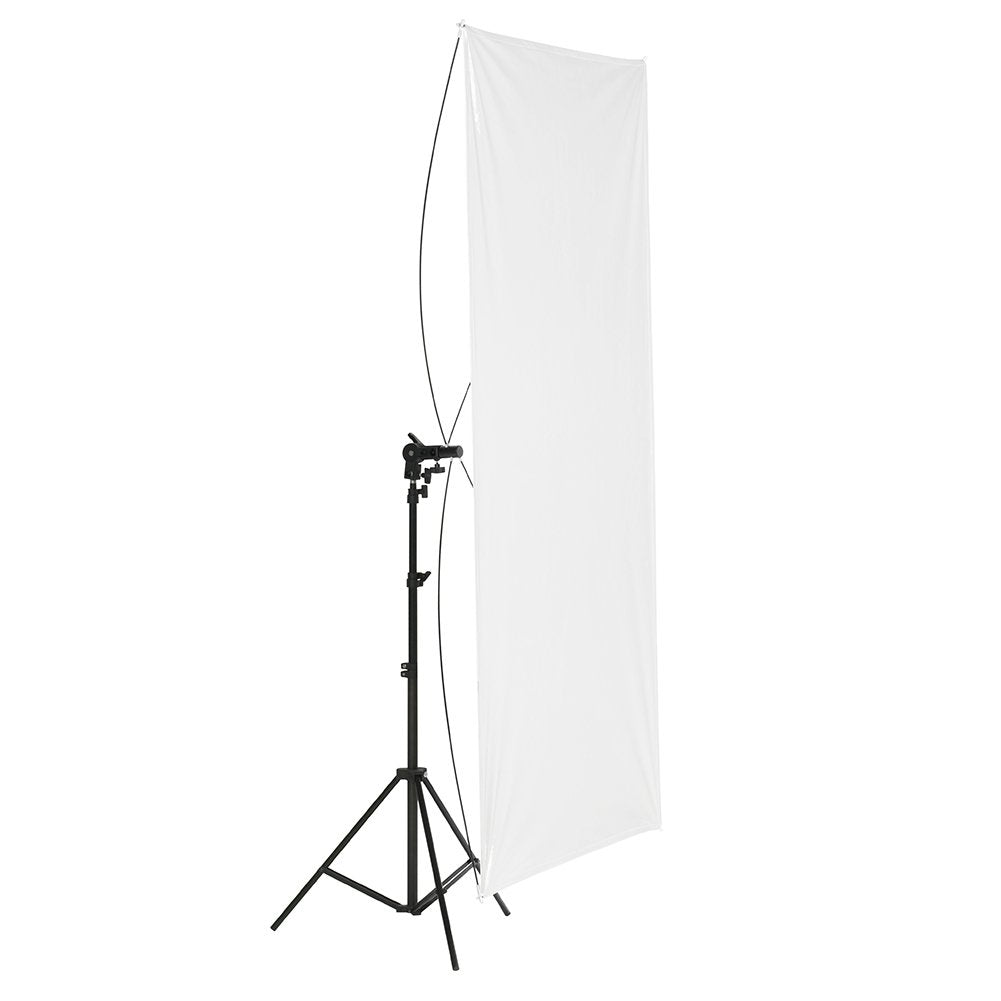 Neewer Reflector de 90x180 Centímetros Foto Estudio Dorado/Plata y Negro/Blanco Panel Plano Ligero con Soporte Bracket de 360 Degrados Giratorio y Funda