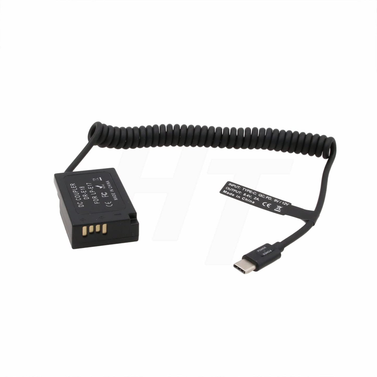 HangTon USB C a LP-E17 Batería Dummy para Canon EOS R8 R10 R50 RP T6s T6i T7i 8000D X8i SL2 Cámara 9V/12V PD DR-E18