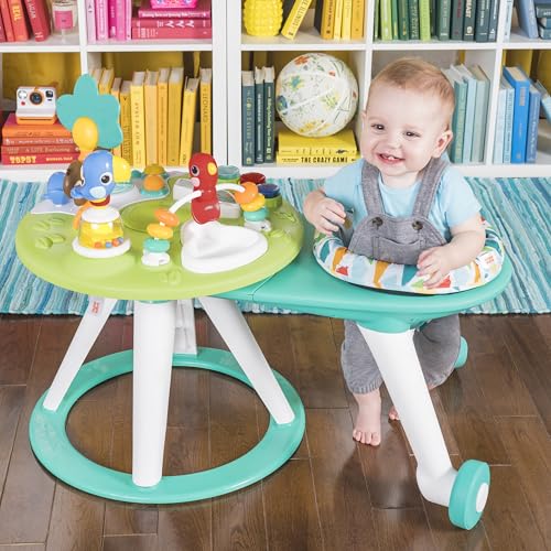 Bright Starts Around We Go - Mesa y centro de actividades 2 en 1 para caminar