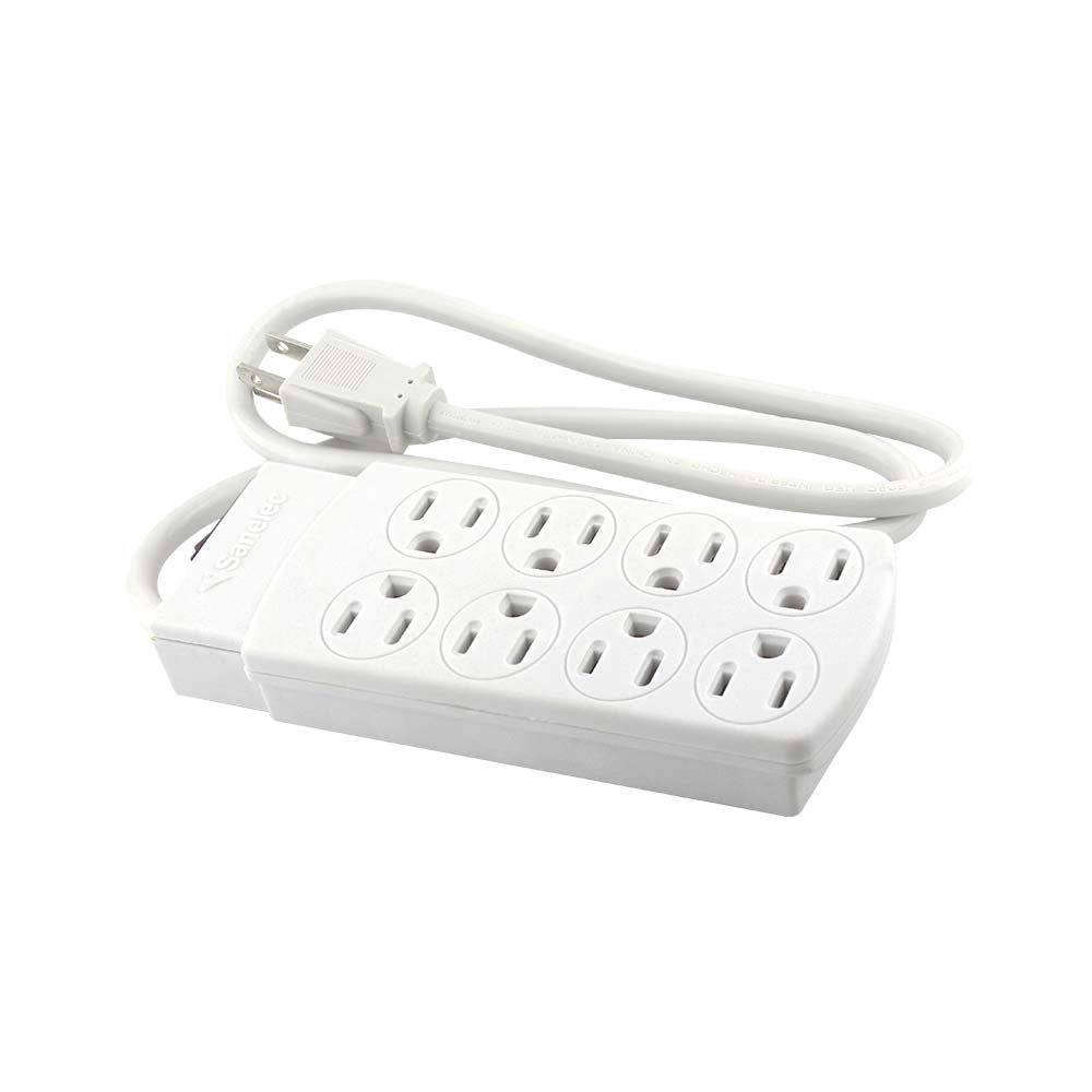 SANELEC, Extensión, Barra Multicontacto, 8 Entradas, Cable de 90 cm, Modelo 1310