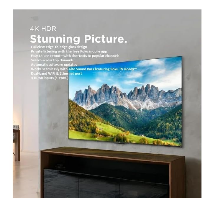 Televisor LED 4K Ultra HD HDR Smart Roku TCL 65 Pulgadas WiFi Compatible con Siri Alexa y Google