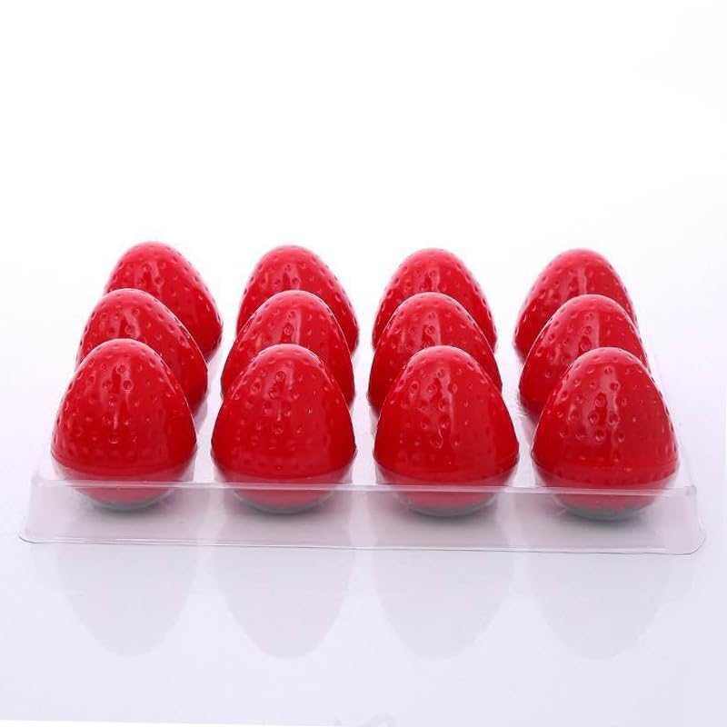 Caja de 24 Bálsamos Labiales con Extractos de Plantas para Labios Brillantes e Hidratados - Ideal para el Cuidado Invernal - Forma de Fresa - Empaque Atractivo