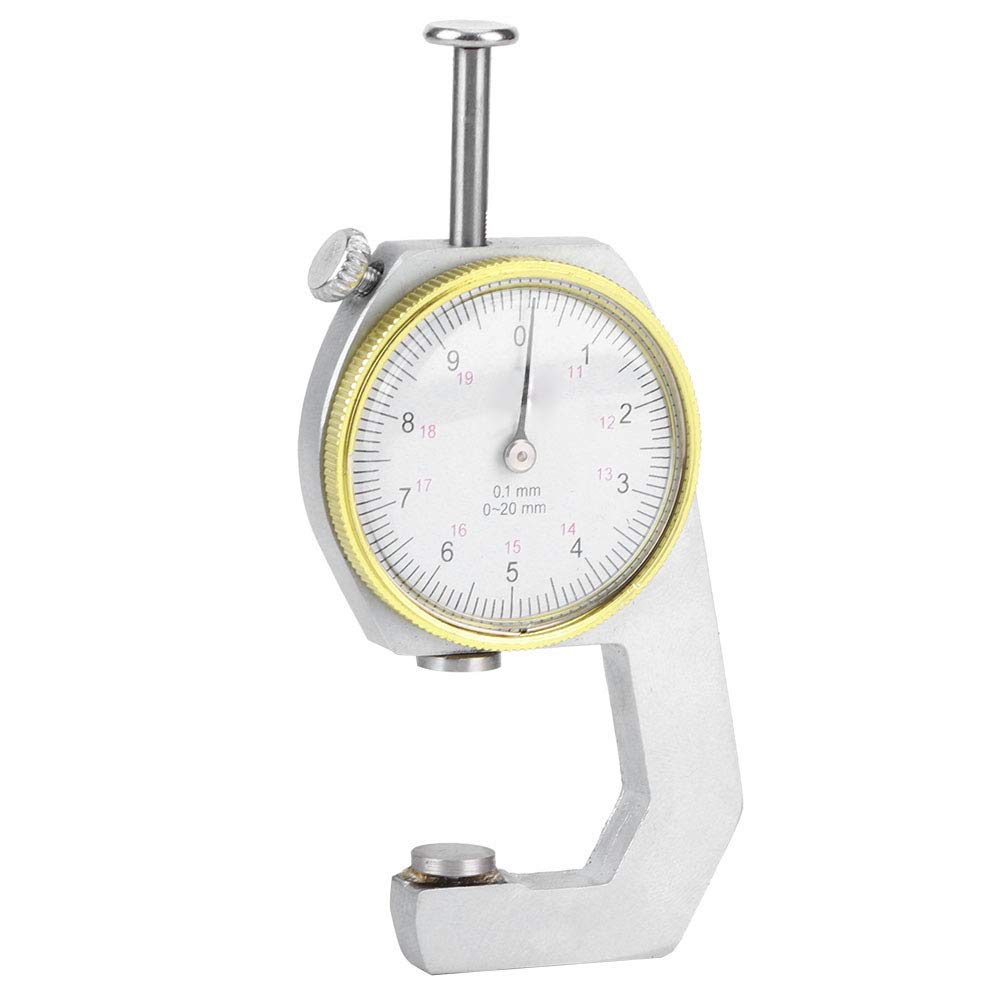 Medidor de Espesor Portátil Indicador de Esfera Redonda para Joyería Plata 0-20mm