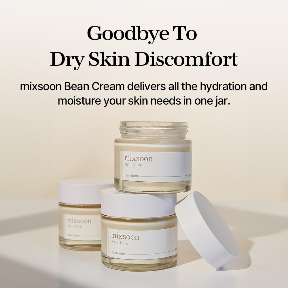 [Mixsoon Bean Cream 1.69 fl oz / 50ml | Soybean Extract & Rich Nutrients for Deep Moisturizing and Pore and Sebum care | Cruelty-free