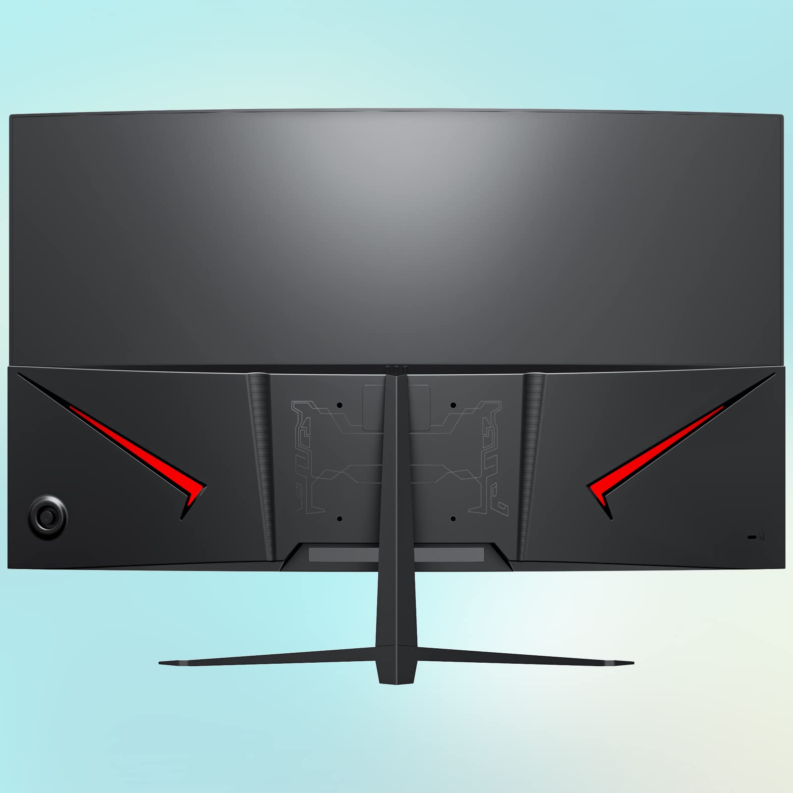 Gawfolk - Monitor Curvo de 32 Pulgadas, Marco Cero Ultrafino, Full HD 1440p, HDMI/VGA, para Oficina en Casa y Negocios