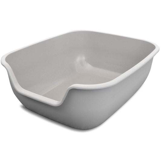 Caja de Arena Grande PetFusion Gris AntiAdherente para Mascotas