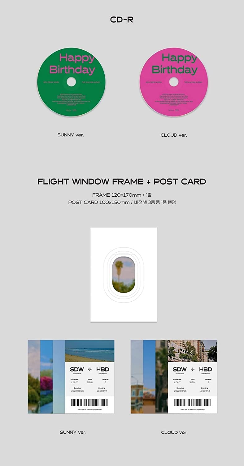 Álbum Son Dong Woon Sunny Cloud Versión CD 2º Mini para Hombre