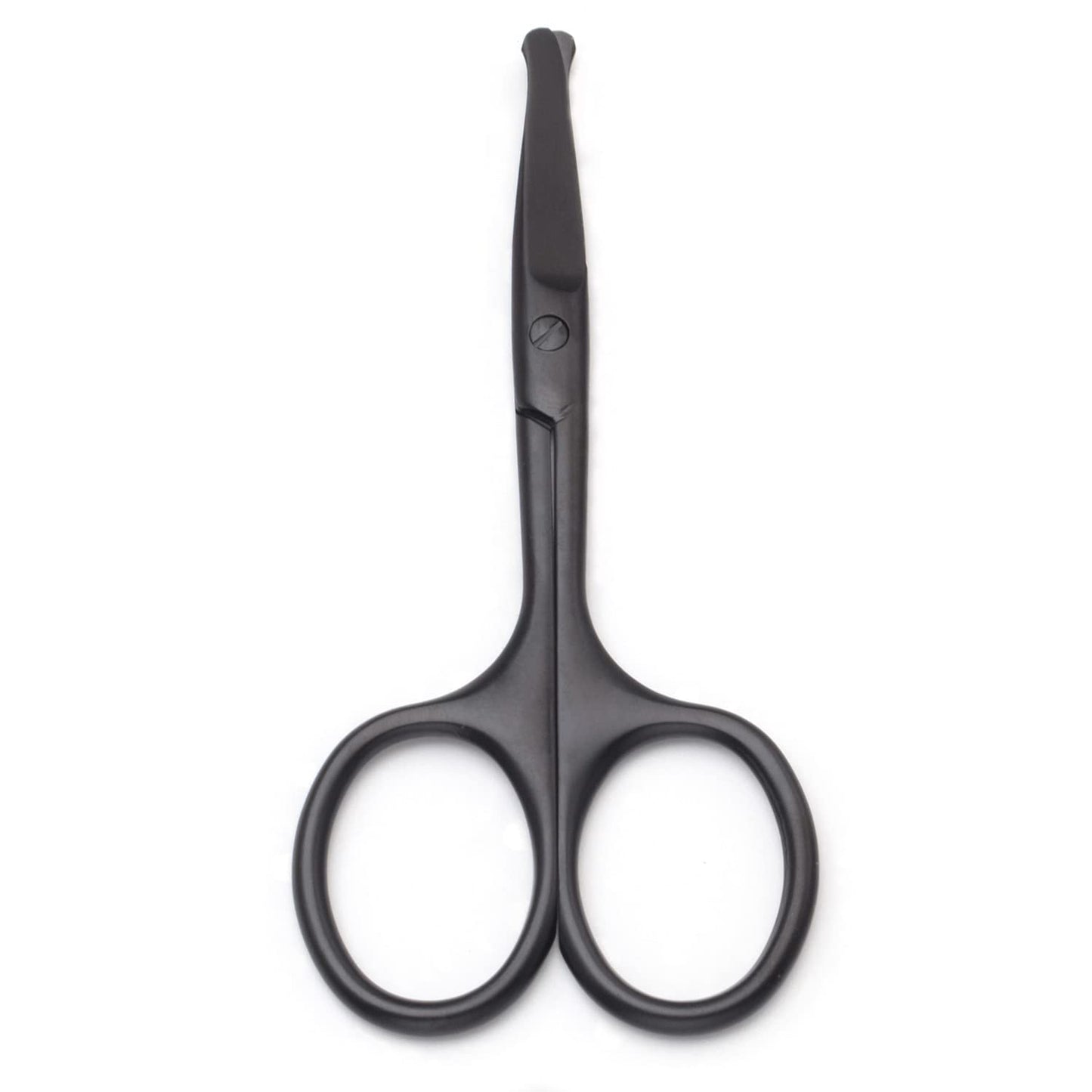 Motanar Tijeras recortadoras de pelo de nariz, tijeras de punta redonda de 3.4 pies para recortar orejas, cejas, barba, bigote, herramienta multiusos redonda de cuidado del cabello para hombres, mujeres y bebés (negro y curvado B)