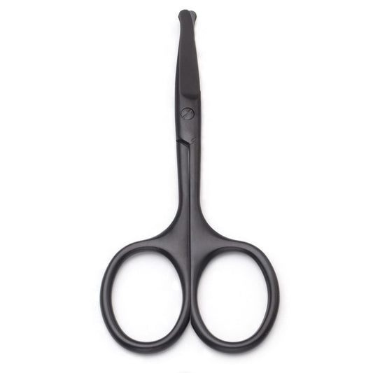 Tijeras Recortadoras Motanar Negro B Curvado multiusos para Nariz, Orejas, Cejas, Barba y Bigote para Hombres, Mujeres y Bebés