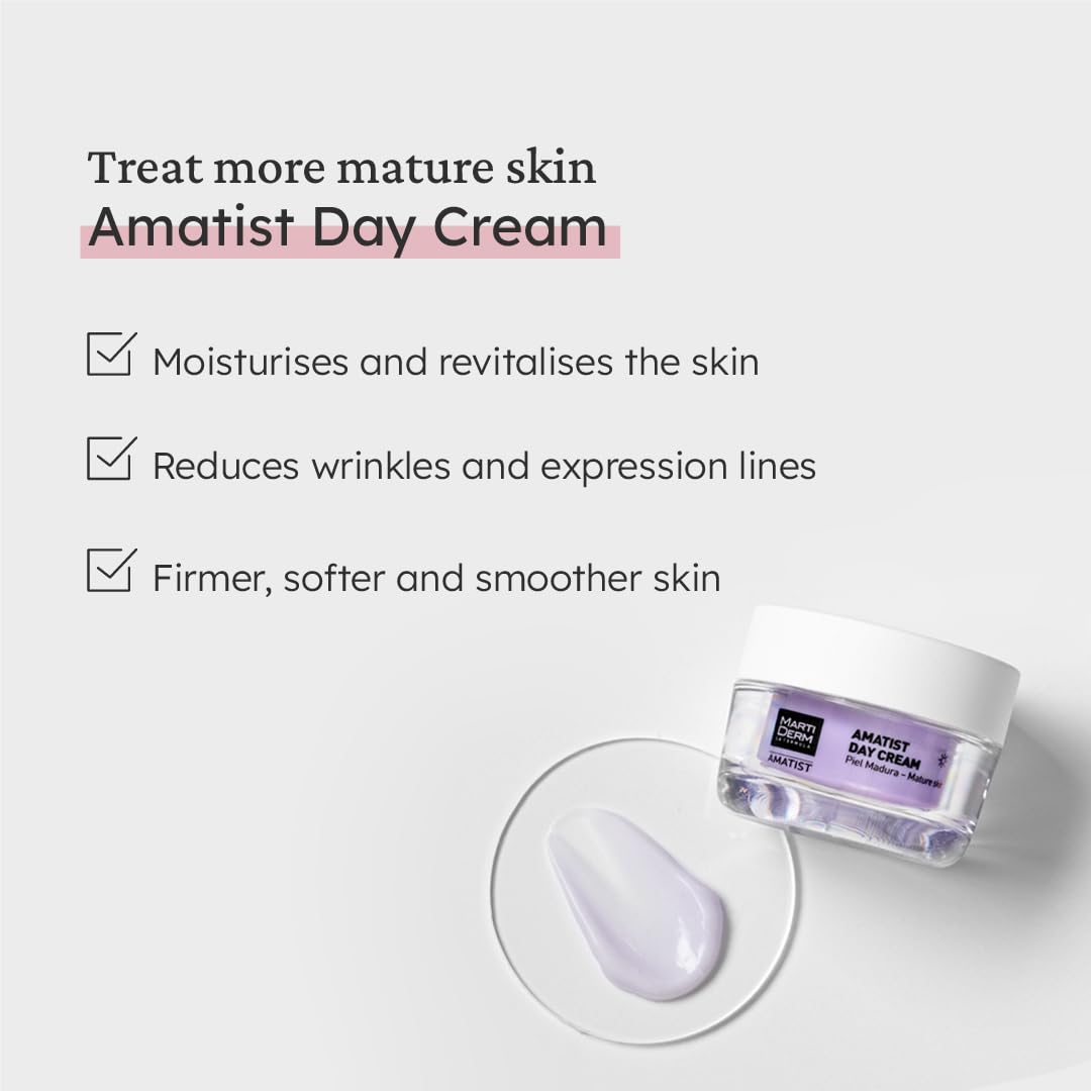 MartiDerm Amatist Day Cream, Hidrata y Revitaliza, Pieles Maduras 50ml