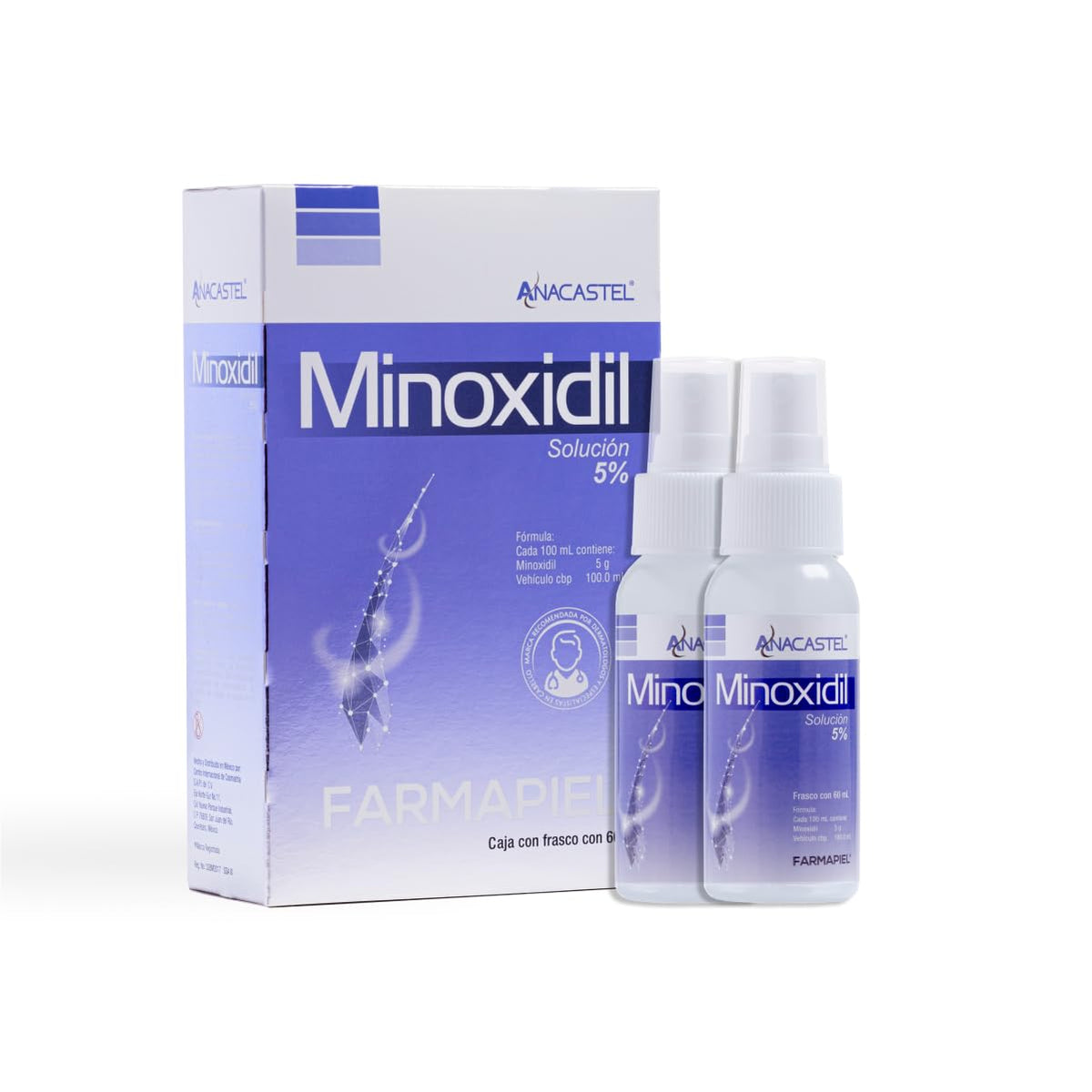 Spray Anticaída Anacastel Minoxidil 5% 2 Pack