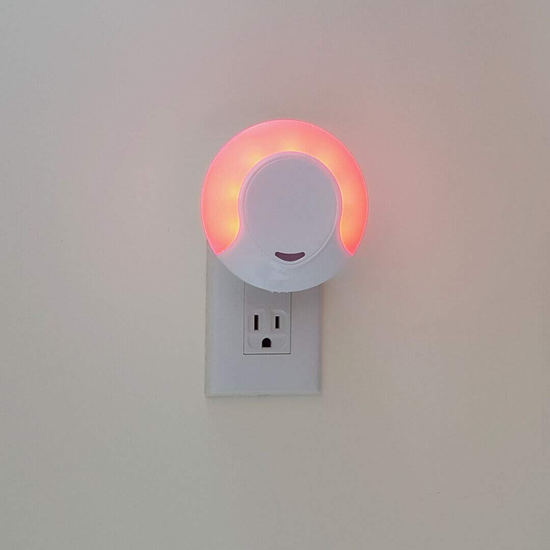Luz de Noche LED Sleep Aid Roja Azul Bajo Sensor Automático para un Sueño Saludable Paquete de 2