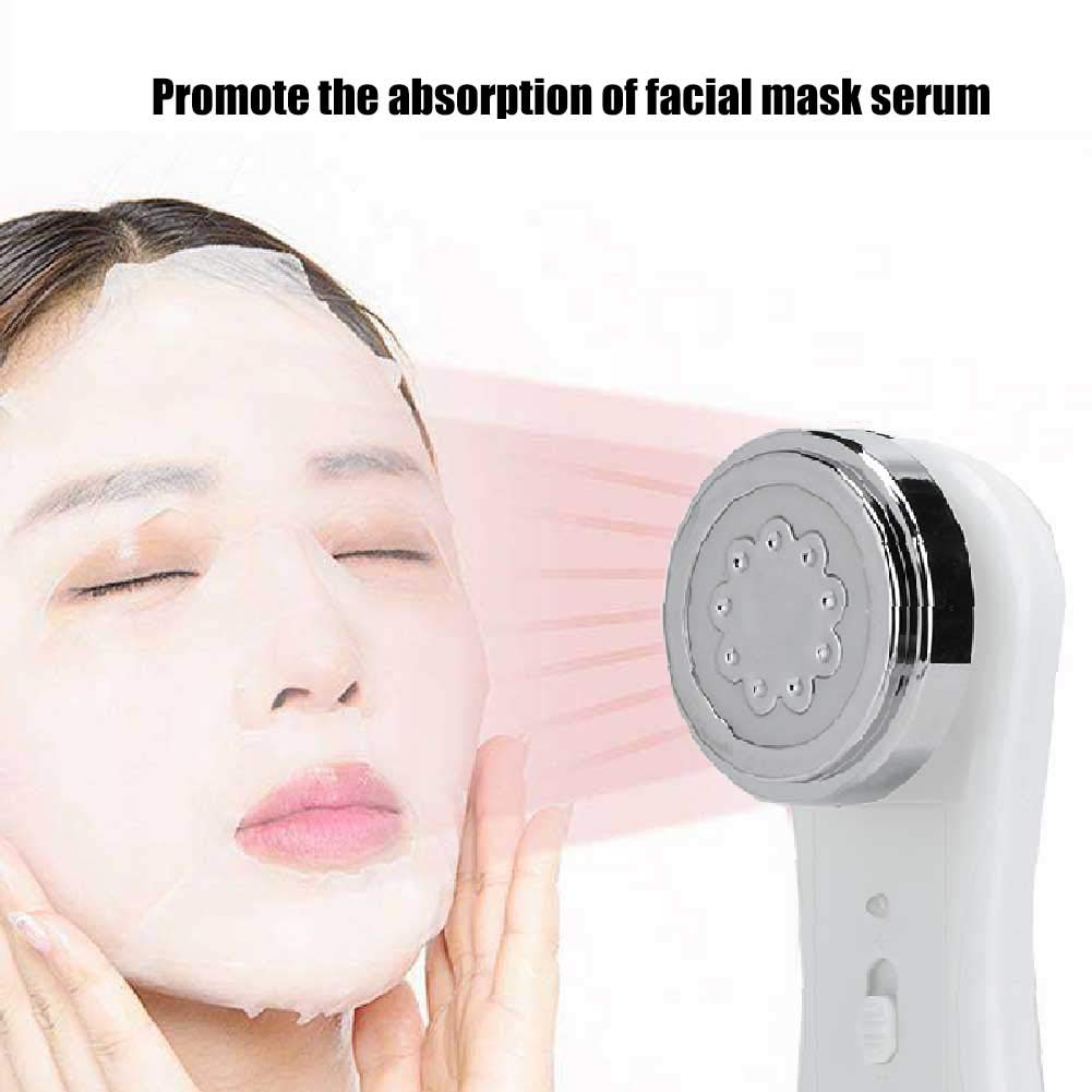 Máquina de Radiofrecuencia Facial de Estiramiento Blanco con Vibración para el Hogar o Salón de Belleza