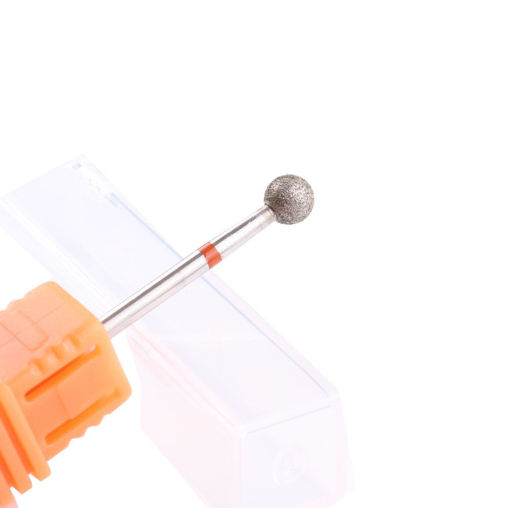 MZCMSL 3 brocas de punta de bola de 5 mm, brocas de diamante para manicura y pedicura