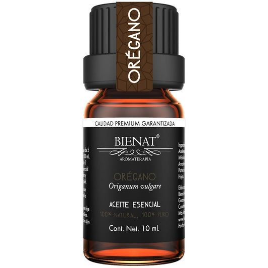 BIENAT AROMATERAPIA Aceite Esencial de Orégano 10mL | 100% Puro y Concentrado | Ideal para Difusor de Aromas, Humidificador, Aromaterapia, Masajes, Meditación, Jabones y Velas | Esencia Natural en Gotas