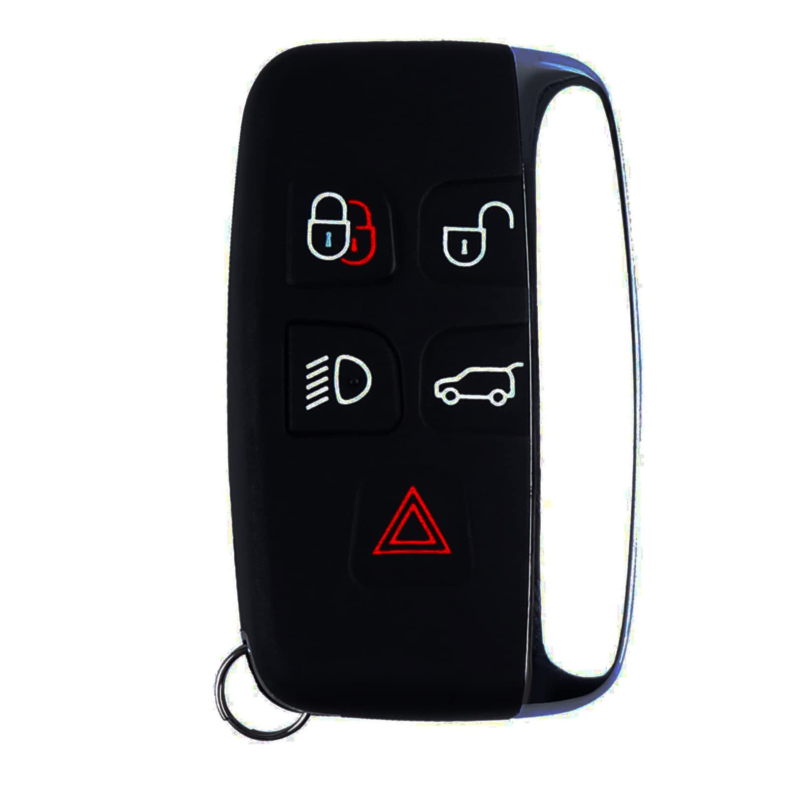 Llavero de repuesto de 5 botones para coche, control remoto de entrada sin llave, compatible con Ranger Rover 2012-2017, Sport, Evoque/Land Rover LR2/LR4 (KOBJTF10A), paquete de 1