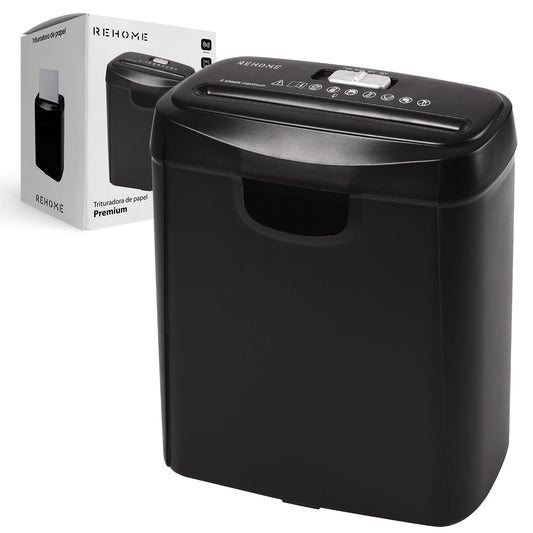 Trituradora de Papel Máquina Destructor con Cuchillas Afiladas para Documentos de Corte Cruzado 5mm