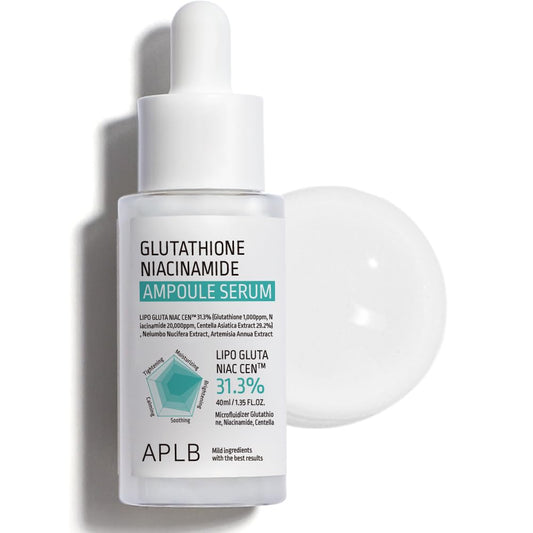 Suero en ampolla de glutatión y niacinamida | LIPO GLUTA NIAC CEN™ 31,3% 1,35 FL.OZ/Cuidado de la piel coreano, Hidratación duradera, Mejora la elasticidad de la piel, Revitaliza para suavizar y