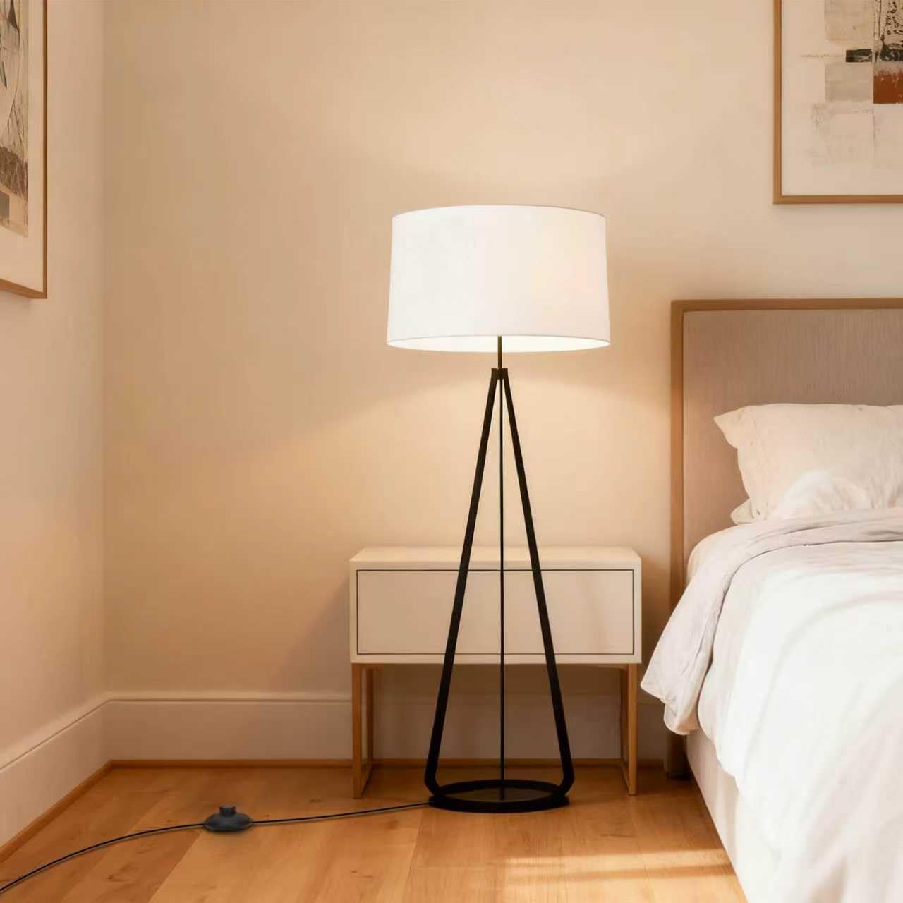 Coolneon - Interruptor de pie de apagado/encendido de 182.88 cm en el medio del cable de cierre, enchufe polarizado, AWG18 250 VAC cable de extensión para lámpara de pie, lámpara de mesa