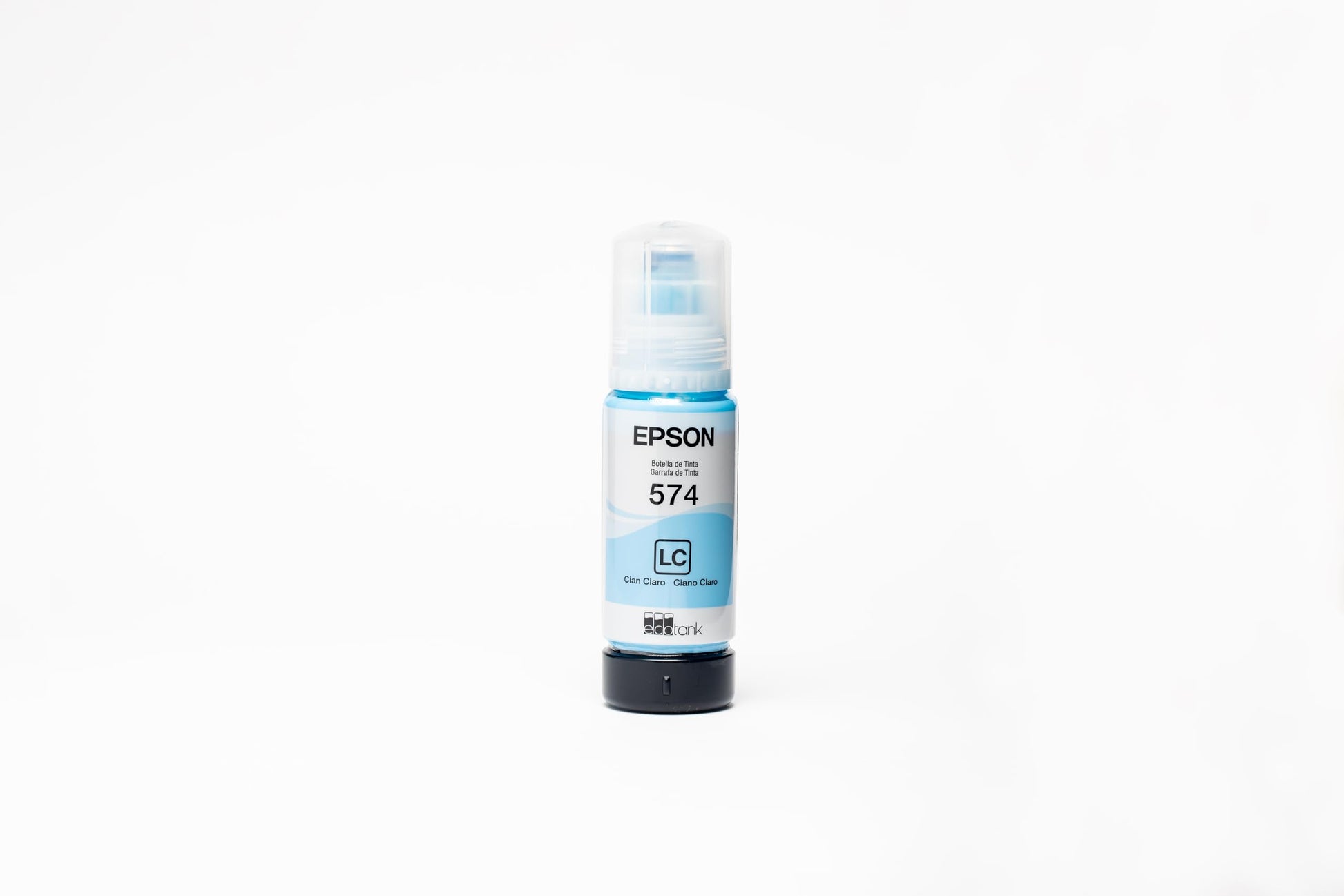 Botella de Tinta EPSON Cian Claro T574 65 mililitros para Impresora L8050