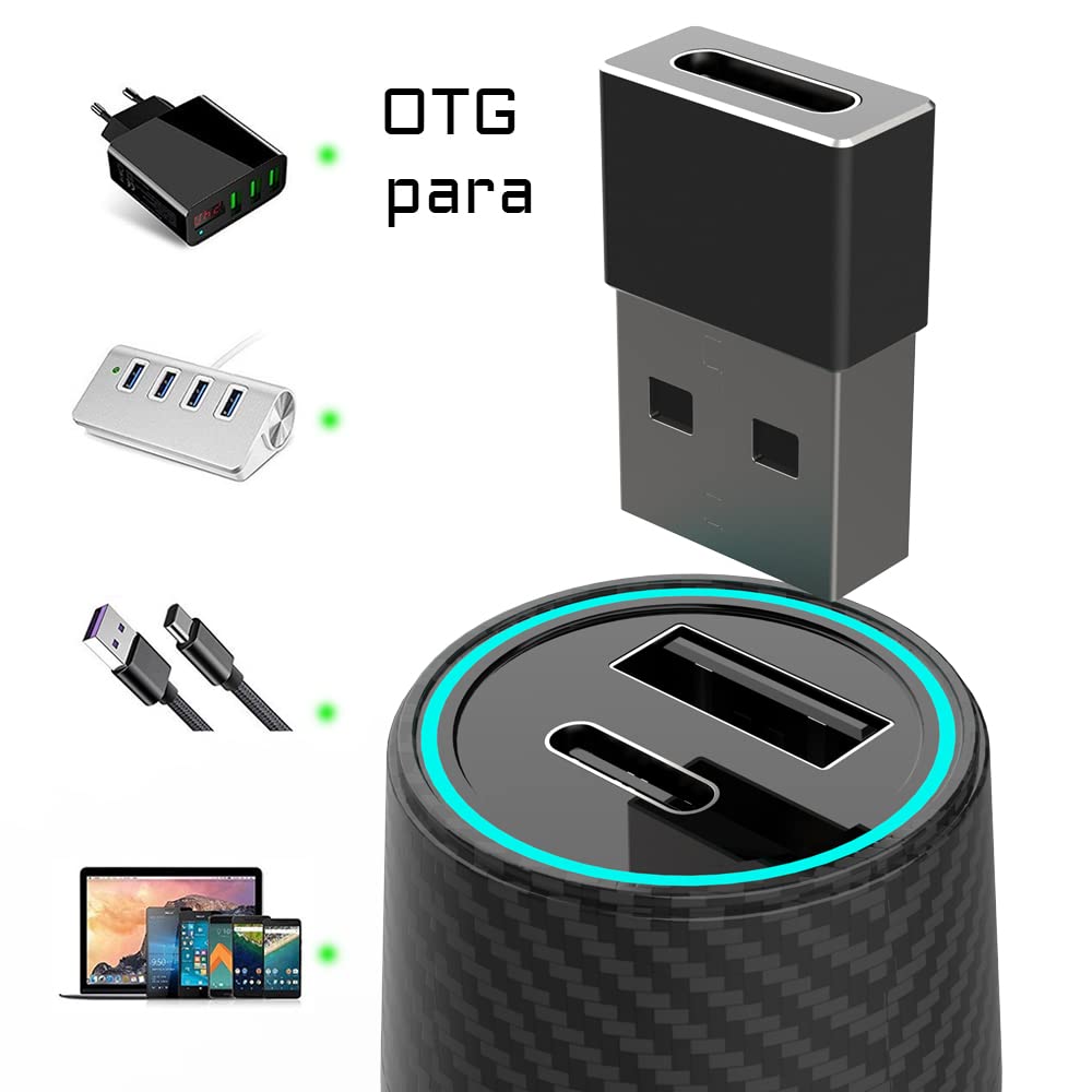 Cargador para Auto 48W, Cargador de Coche USB C, 30W USB C y QC 3.0 de 18W Cargador USB para Encendedor de Cigarrillos para iPhone 12/SE/11/11 Pro/XR/X/XS, iPad, Samsung Galaxy S20 S10, Xiaomi, Huawei