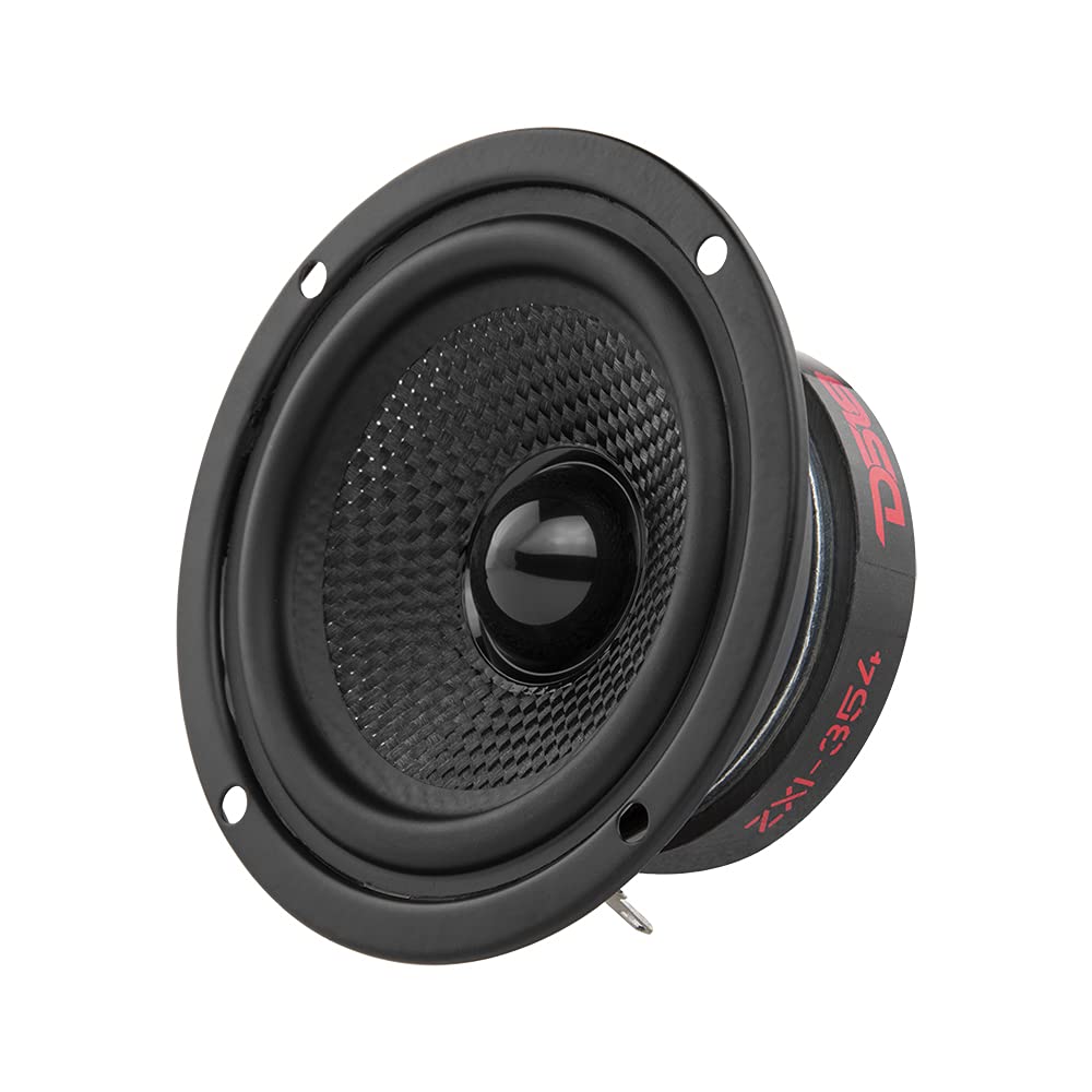 DS18 ZXI-354 - Altavoz de Audio para Coche de Rango Completo de 3.5 Pulgadas con Cono Kevlar de 120 vatios y 4 ohmios - Par de Altavoces 3.5 (2 Altavoces)