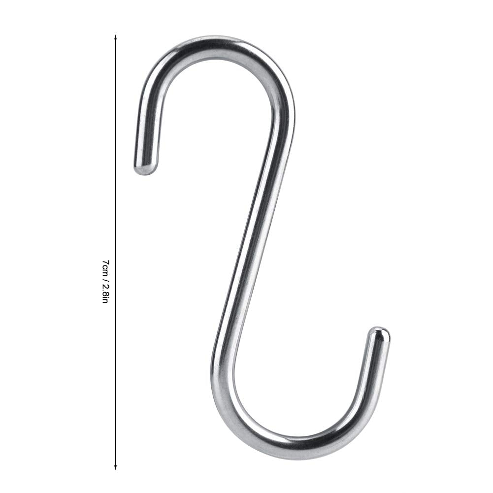 Garosa 4pcs S Ganchos de Acero Inoxidable ganchos en forma de S Ganchos Multiuso Ganchos para colgar para Cocina Baño Dormitorio Oficina para utensilios de cocina baño recámara sartenes ropa bolsas