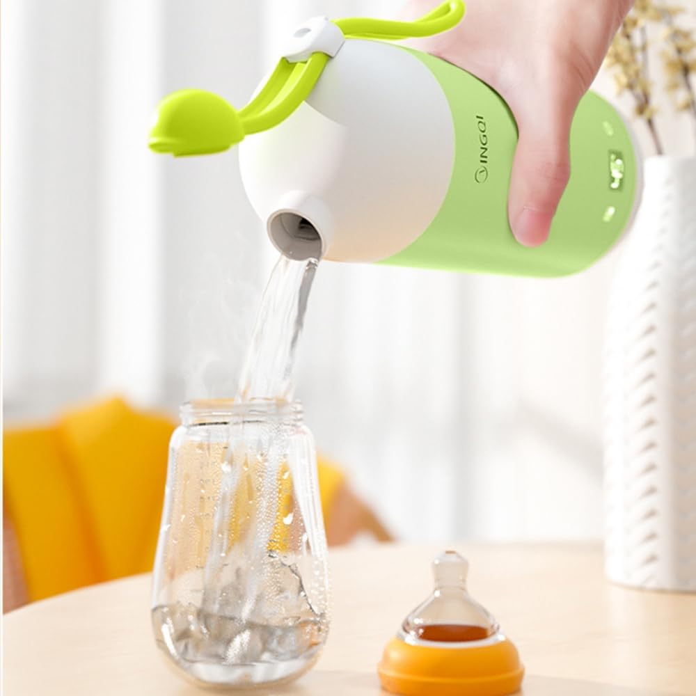 Calentador de biberones portátil, recargable por USB e inalámbrico para fórmula, leche materna o agua, capacidad de 10 onzas con temperatura ajustable y función de mantener el calor, ideal para viajes