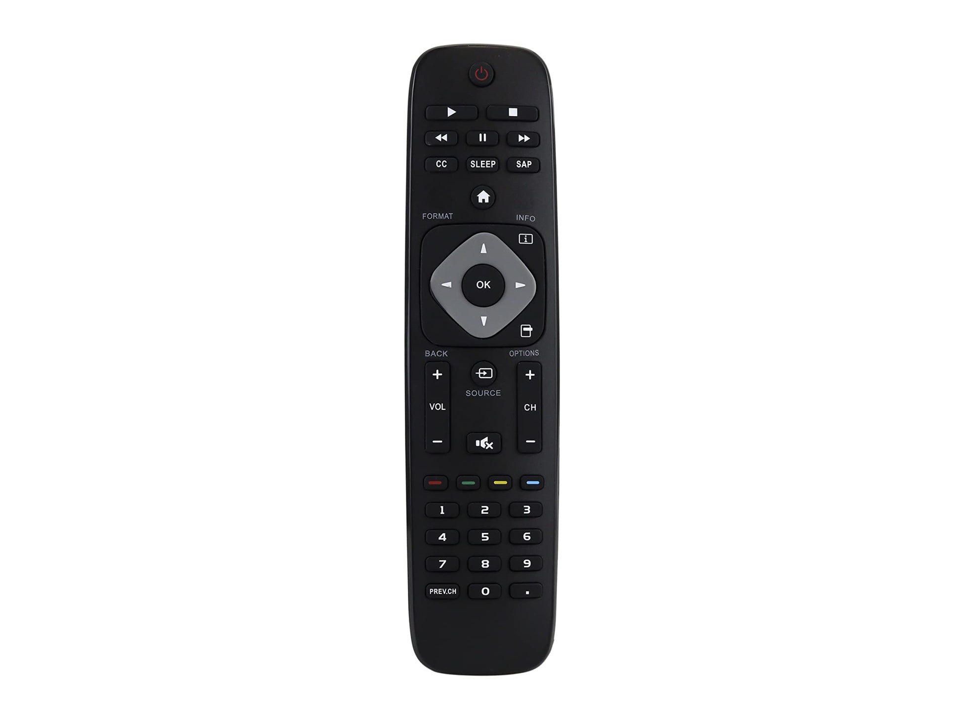 Control Remoto Compatible con Philips Smart TV Pantalla Directo SF308 URMT39JHG001 24PFL4508, 24PFL4508/F7, 29PFL4508, 29PFL4508/F7, 32PFL4508, 32PFL4508/F7, 39PFL2708, 39PFL2708/F7, 40PFL1708