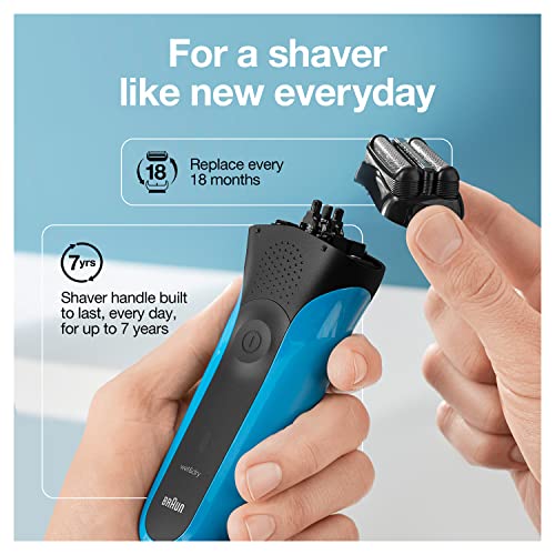Braun Series - Afeitadora eléctrica para hombre (recargable, húmeda y seca), color azul, Máquina de afeitar 310S, Azul
