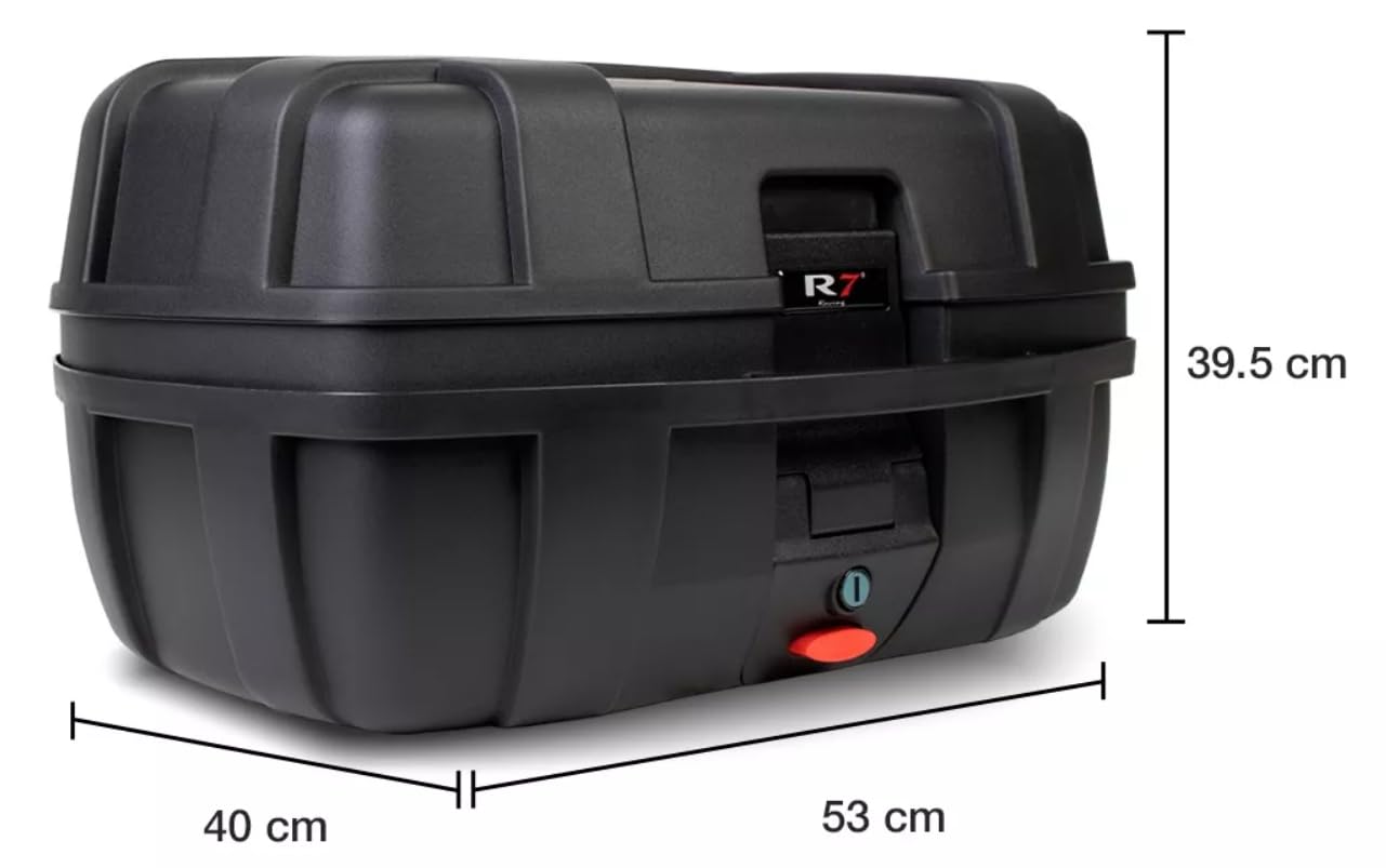 Caja Para Moto Trasero 50 Lts Con Respaldo R7 Racing