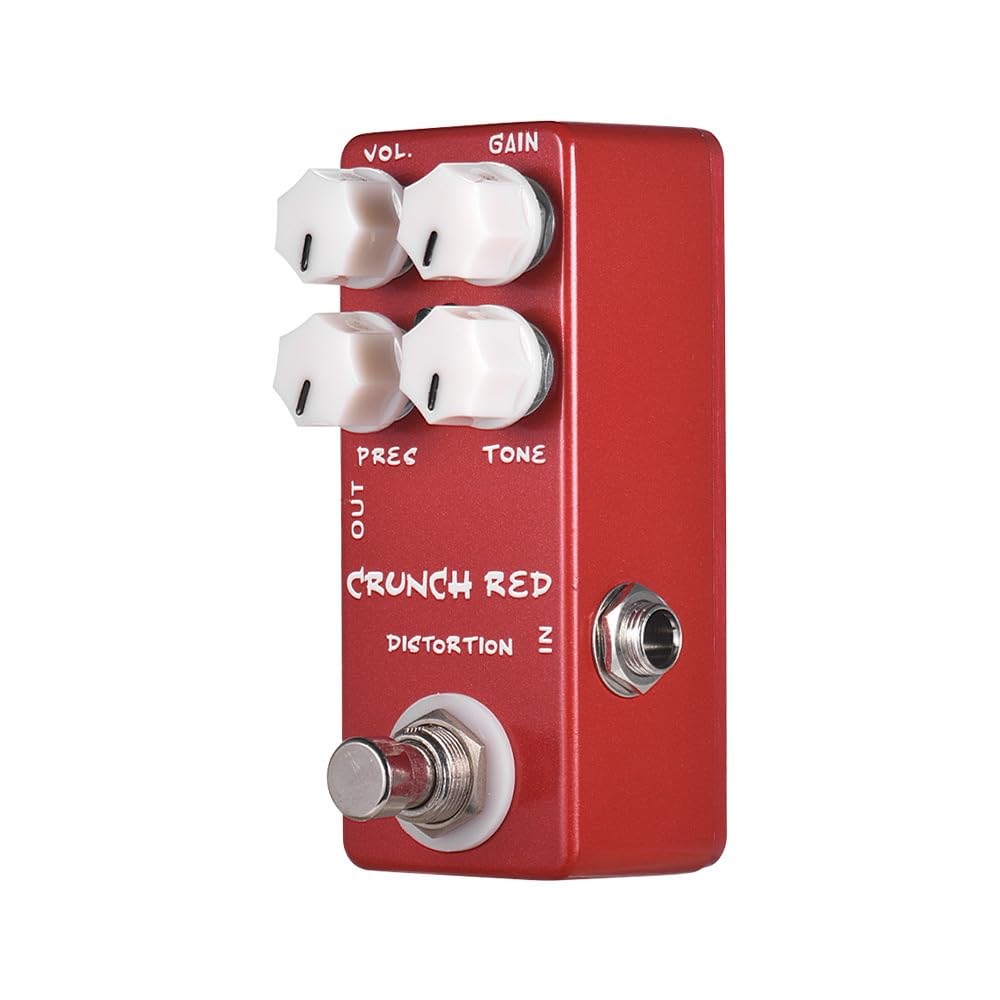 Pedal de Efectos de Guitarra SINRAOEE Rojo Crunch con Bypass Real