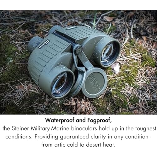 Binoculares Steiner Military-Marine Verde 7x50 Ligereza y Precisión Táctica Impermeables