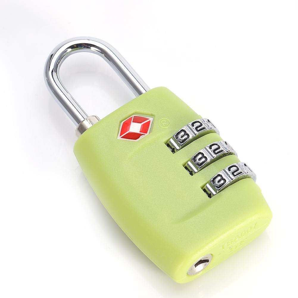 Candados para equipaje Candados de seguridad de 3 dígitos Candados con combinación Candado con código para maletas de viaje Estuche para equipaje(Verde)