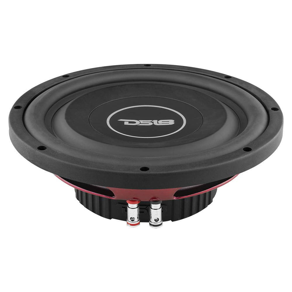 DS18 SRW10.4 Subwoofer de Coche Poco Profundo de 10 Pulgadas, 400 vatios, Bobina de Voz única, 4 ohmios (1 Altavoz)