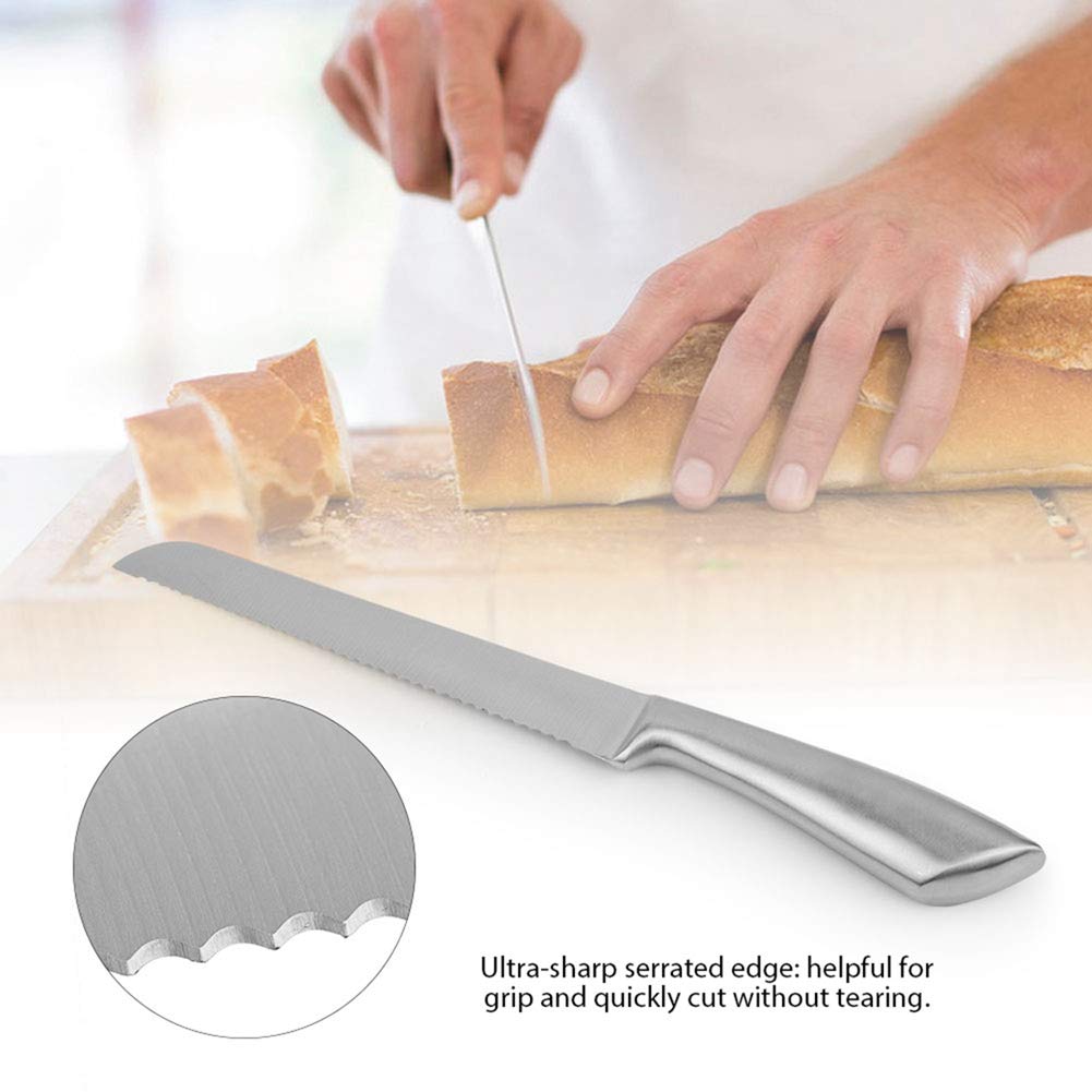 Cuchillo para Pastel, 1 Pieza, Cuchillo para Hornear de Acero Inoxidable, Cortador de Cocina para Pan y Pastel, Herramienta Manual