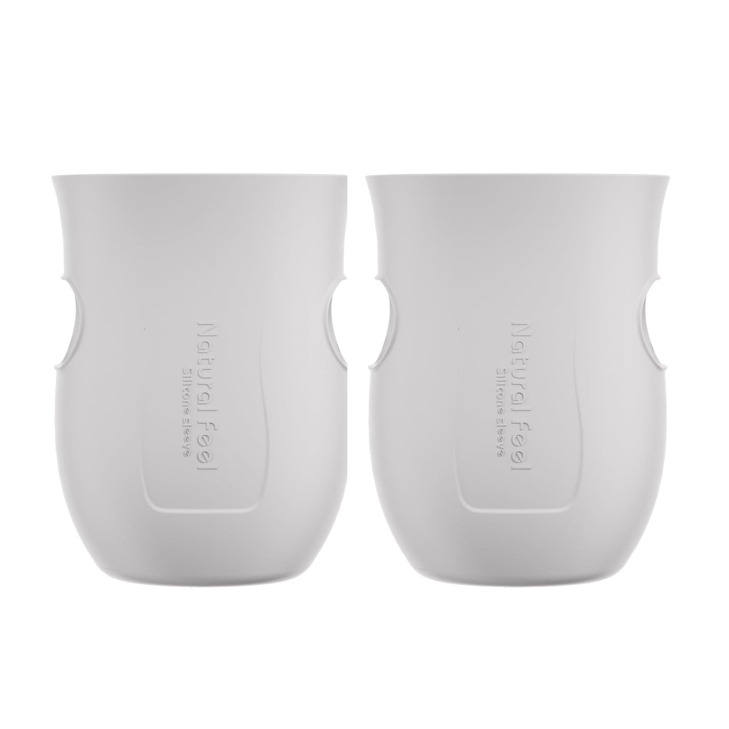 Gulicola Fundas de silicona para biberones de vidrio, blancas, 148 ml (5 oz) - Paquete de 2